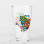 Verre Ananas de navigation de texte personnalisé (Devant)