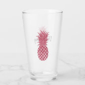 Verre Ananas Tropical Parties scintillant rose Fille (Dos)
