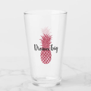 Verre Ananas Tropical Parties scintillant rose Fille