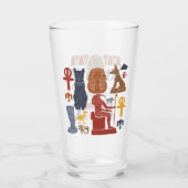 Verre Ancienne Egypte Collage de graphismes égyptiens (Dos)