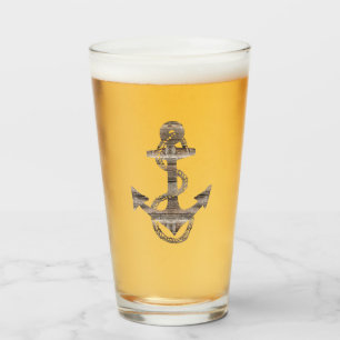 Verre ANCRE en bois rustique cool + ROPE