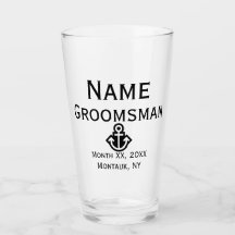 Ancre Groomsman Pint Glass cadeau