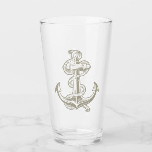 Verre Ancre nautique pinte (tan clair)
