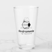 Verre Andromeda (noir sur transparent) (Dos)