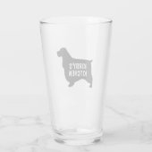 Verre Anglais Cocker Spaniel Chien Silhouette Personnali (Dos)