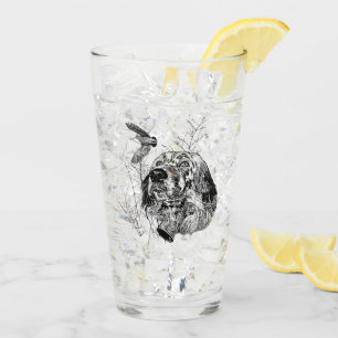 Verre Anglais Setter, chasse à la bécasse