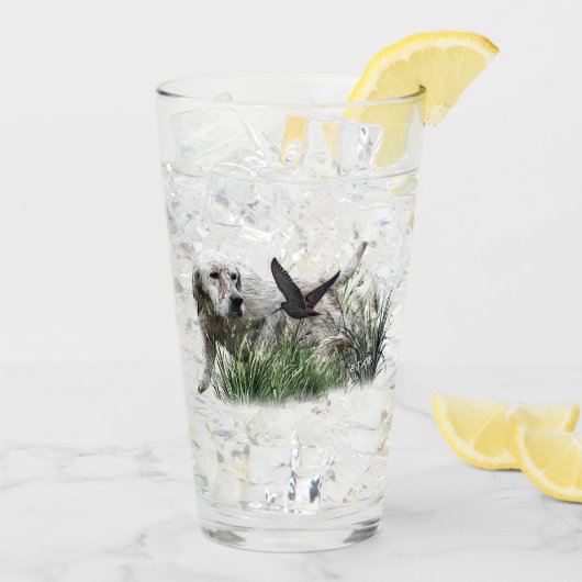 Verre Anglais Setter, chasse à la bécasse (Dos glace)