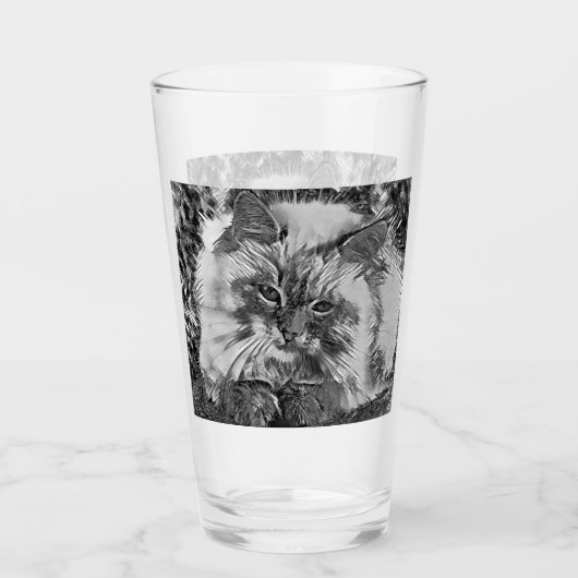 Verre AnimalArtBW_Cat_07 (Devant)