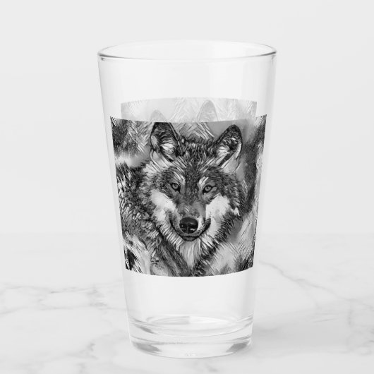 Verre AnimalArtBW_Wolf_001 (Devant)