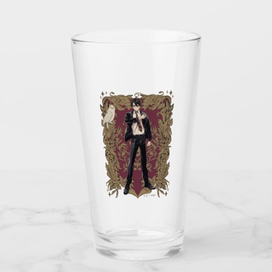 Verre Anime HARRY POTTER™ Cadre Orné (Devant)