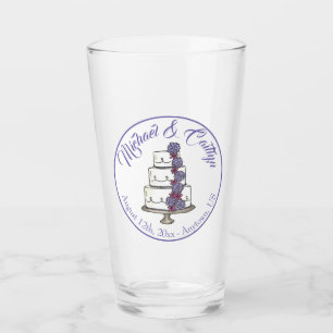 Verre Anniversaire de la Fête des mariées de gâteau Mari
