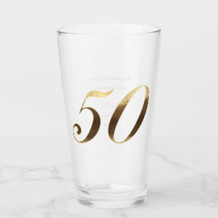 Verre Anniversaire du 50e anniversaire du Mariage d'or