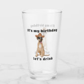 Verre Anniversaire du Chien de Cowboy (Dos)