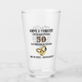 Verre Anniversaire du Mariage d'or 50 ans (Devant)