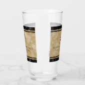 Verre Anniversaire élégant du 1er Mariage papier (Gauche)