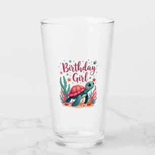 Verre Anniversaire Fille Tortue de mer Thème Anniversair