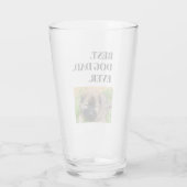 Verre Anniversaire Meilleur Chien Papa Jamais Photo Poin (Dos)