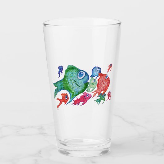 Verre Anticipation de la pêche (Devant)