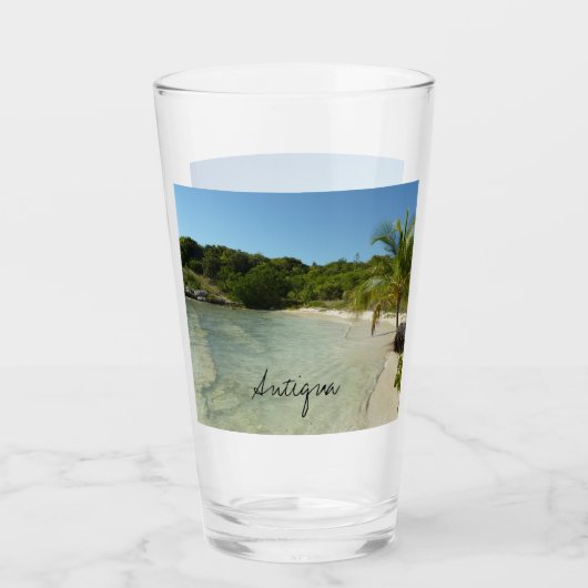 Verre Antiguan Beach Beautiful Tropical Landscape (Devant)