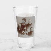 Verre Antique Famille Collage Photo B&W Image (Dos)