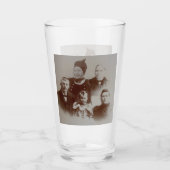 Verre Antique Famille Collage Photo B&W Image (Devant)