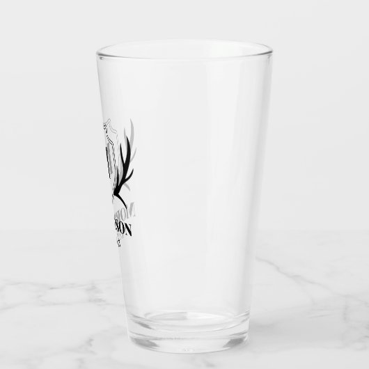 Verre Antler & Shield Rustic Monogramme (Gauche)