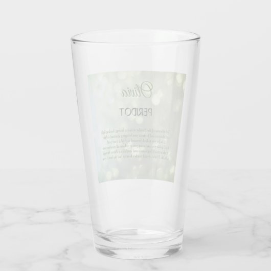 Verre Août Birthstone Peridot design (Dos)