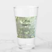 Verre Août Birthstone Peridot design (Devant)