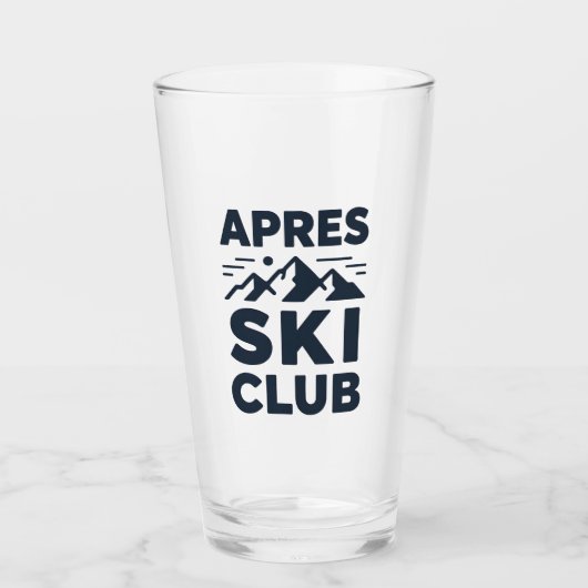 Verre Apres Ski Club Mountain Logo - Custom Mens Winter  (Devant)