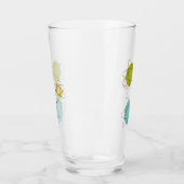 Verre Aqua bleu et jaune atomique milieu du siècle (Gauche)