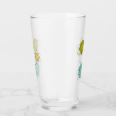 Verre Aqua bleu et jaune atomique milieu du siècle (Droite)