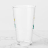 Verre Aqua Blue Yellow Franciscan Starburst milieu du si (Gauche)