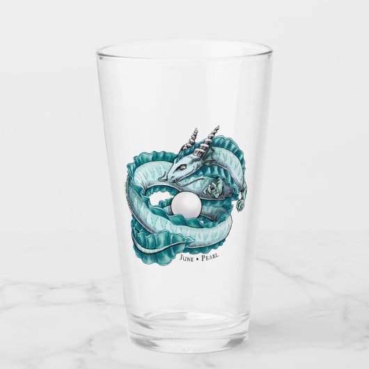 Verre Aqua Drqagon : Perle de pierre de naissance de jui (Devant)