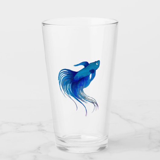 Verre Aquarelle Bêta bleue (Devant)