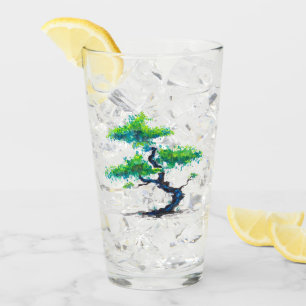 Verre Aquarelle bleue Bonsai