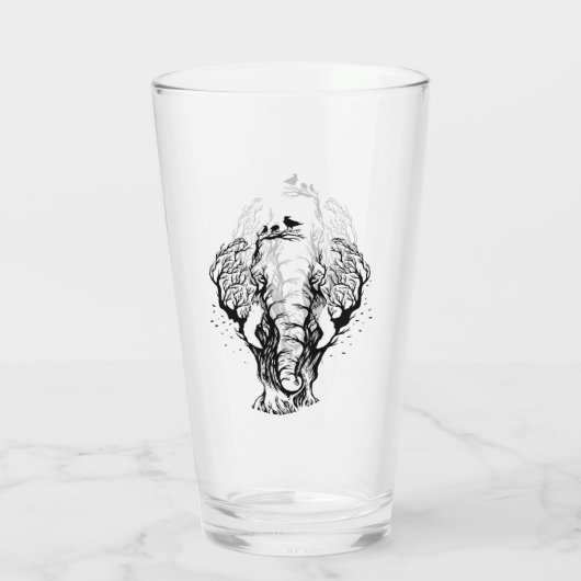 Verre Aquarelle Boho Forest Elephant (Dos)