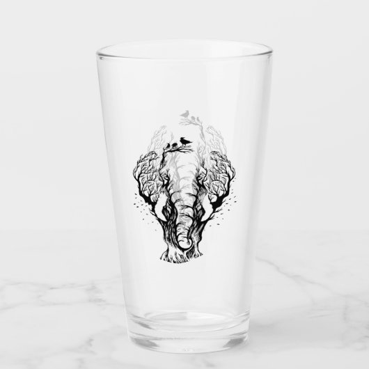 Verre Aquarelle Boho Forest Elephant (Devant)