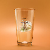 Verre Aquarelle Chèvre de ferme, sur mesure