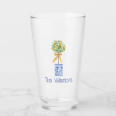 Verre Aquarelle Chinoiserie Orange Tree Topiary (Devant)