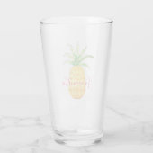 Verre Aquarelle d'ananas tropicale personnalisée (Dos)
