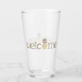 Verre Aquarelle de bienvenue à l'ananas mignonne (Dos)