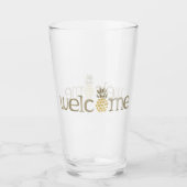 Verre Aquarelle de bienvenue à l'ananas mignonne (Devant)