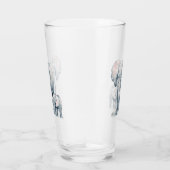 Verre Aquarelle Eléphant & veau Nature Art animal (Droite)