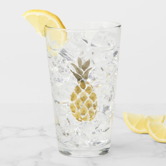 Verre Aquarelle fine ananas (Devant glace)