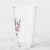 Verre Aquarelle Florale MÈRE DE LA FÊTE MARINE (Gauche)