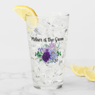 Verre Aquarelle Florale MÈRE DU GROOM Fête de la mariée