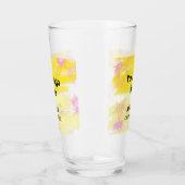 Verre Aquarelle jaune simple ajouter votre logo texte pe (Gauche)