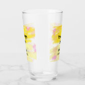 Verre Aquarelle jaune simple ajouter votre logo texte pe (Droite)