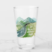 Verre Aquarelle Nature Commençons la prochaine aventure (Devant)