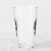 Verre Aquarelle Noël hiver neige branche arbre Ne (Gauche)